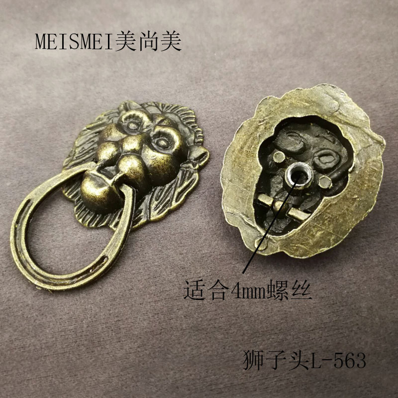 29*48mm alloy door handle, antique bronze lion head handle, cabinet door handle, home decoration hardware handle Application Scenario