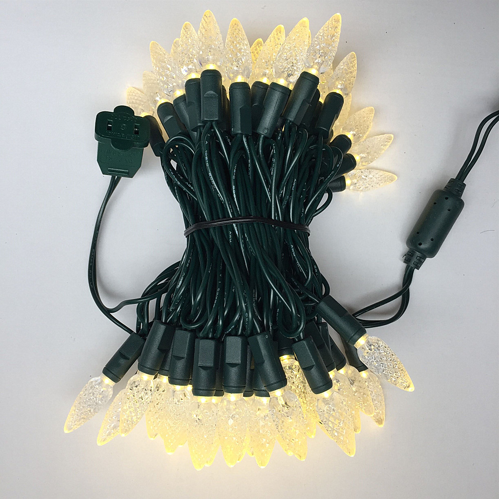 Factory direct sales of LED strawberry light strings, new outdoor injection style Christmas tree decoration, waterproof strawberry light, garden light details Picture