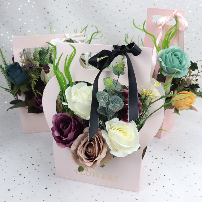 创意韩版时尚/diy鲜花花篮/礼盒鲜花包装产品图