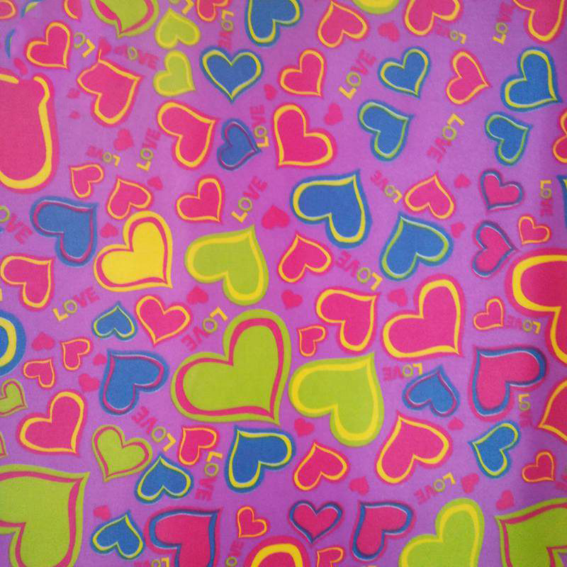 Color-printed heart-shaped printed fabric, foamed printed fabric, foamed coated pvc Application Scenario