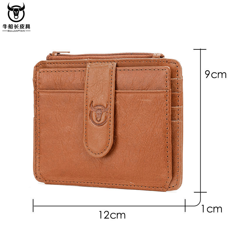 Captain Niu's first-layer cowhide men's multi-slot business card holder, business bank credit card case, genuine leather driver's license card case