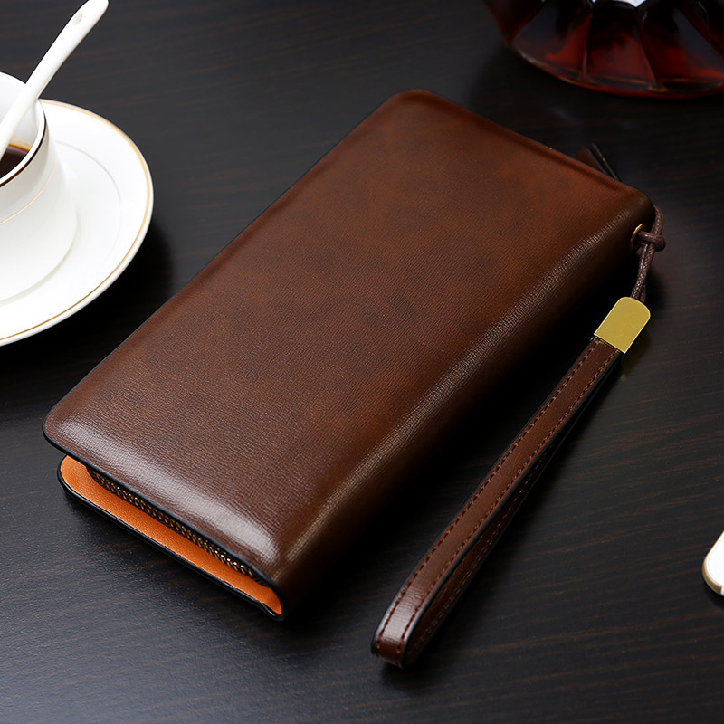 Cross-Border New Korean Wallet Male Single Zipper Handbag Multi-Functional Male Bag Mobile Phone Bag Spot Manufacturers Wholesale Specification drawing