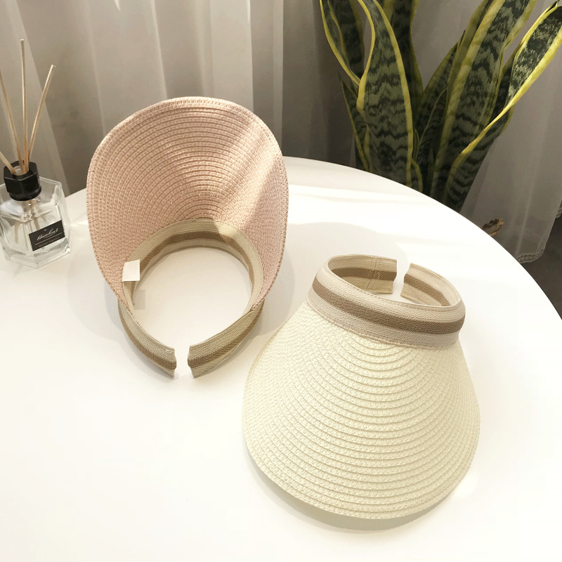 Empty Straw Hat Cap Children Summer Travel Outdoor Sun Beach Leisure Sunblock Sunshade Hat Wholesale Specification drawing