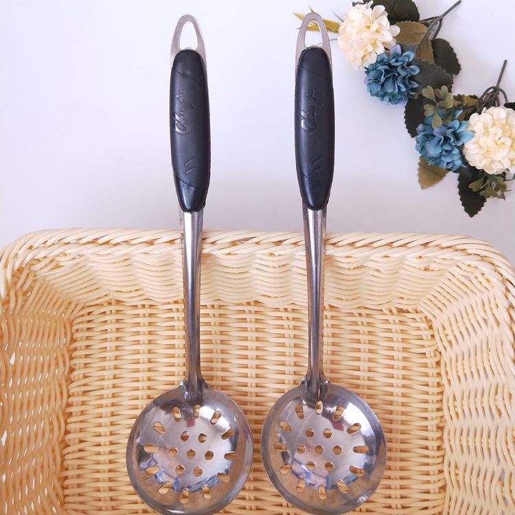 Hot pot colander black long handle colander big eye colander hot pot spoon 1 yuan 2 yuan wholesale details Picture