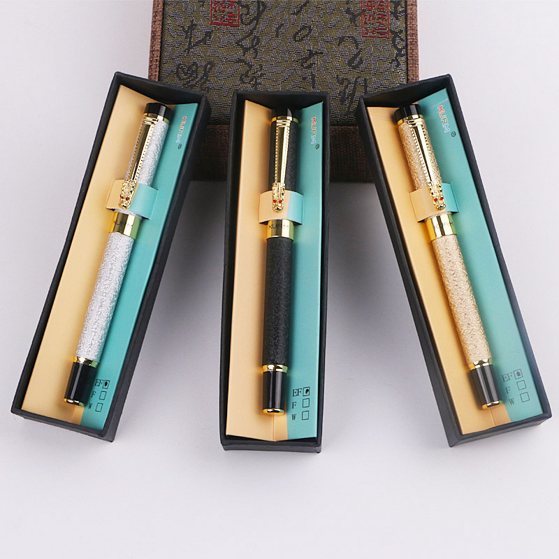 Children's Day gift: Three-dimensional tactile pen set, creative three-color crepe lacquer gift box set with ink cartridge