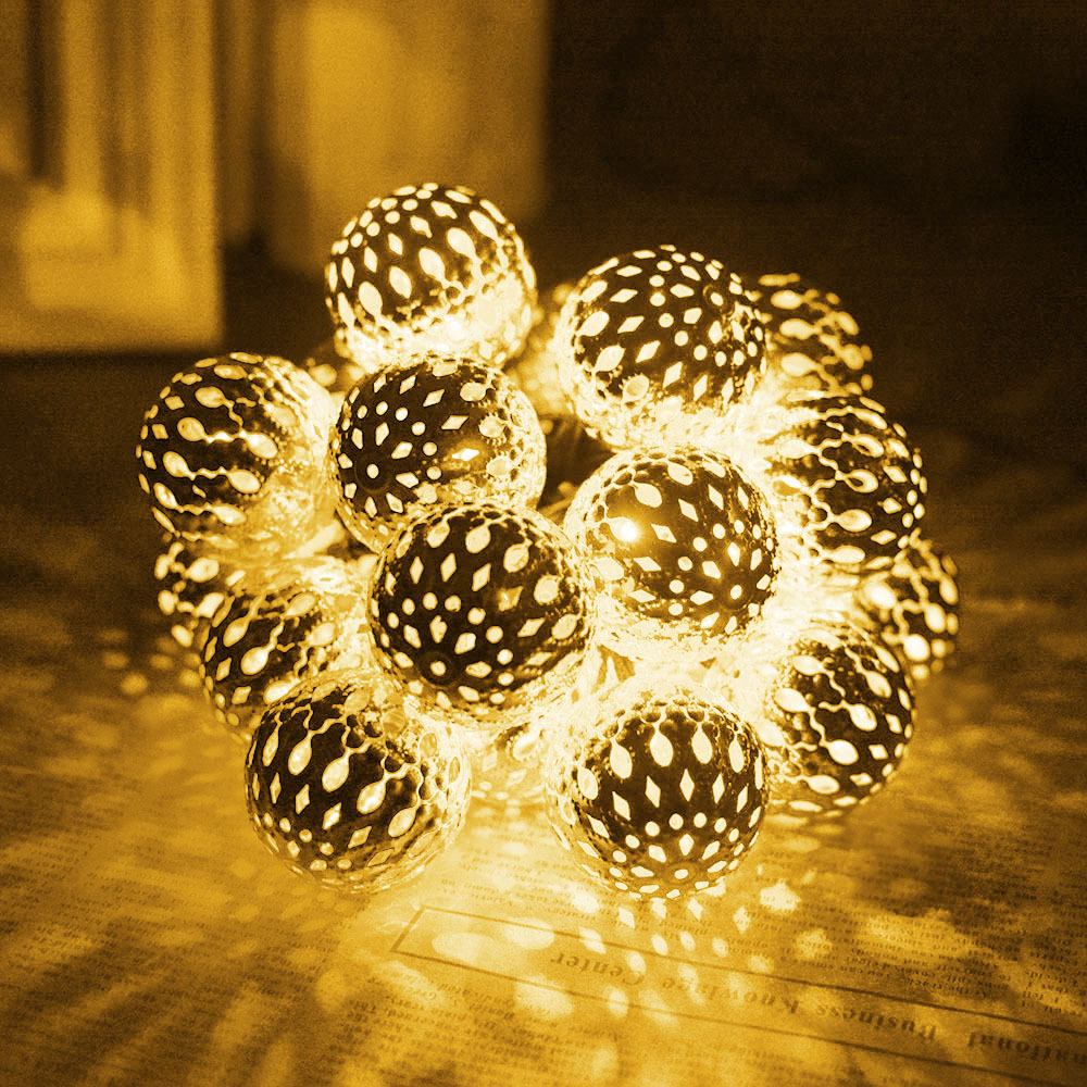 Solar light string 10LED light string Moroccan ball solar light string LED Solar garden light Outdoor light