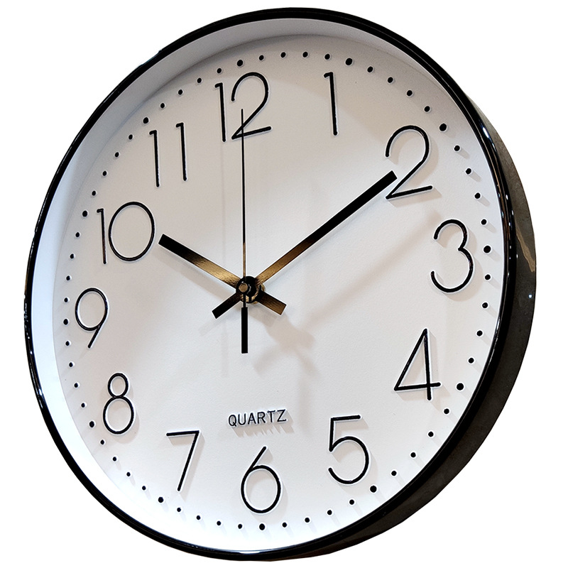 12-inch wall clock, silent and simple quartz time clock, home living room digital clock, cross-border Amazon bestseller Item Picture