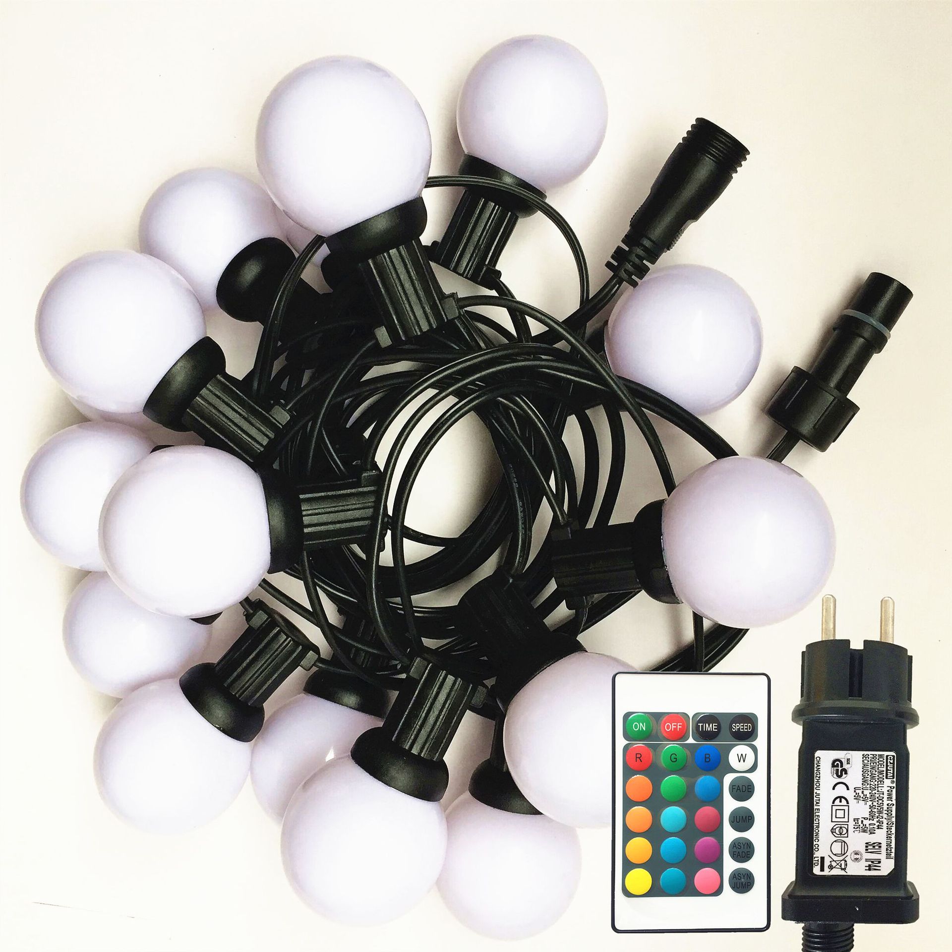 Factory direct sales of led color light strings, outdoor RGB large round ball light strings, wedding and festival light strings, Christmas lights Application Scenario