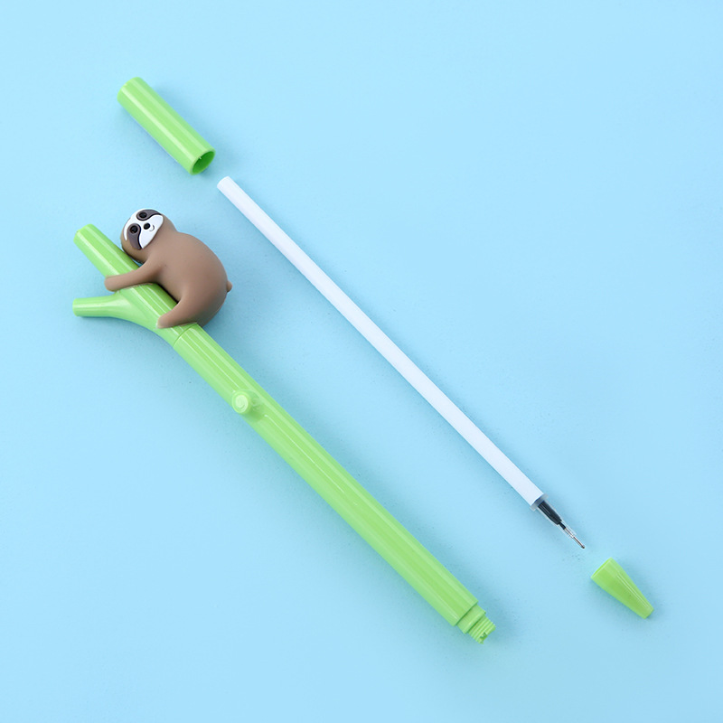 Wholesale of sloth silicone gel pens from the manufacturer, Zhongfan Creative, fresh and cute black gel pens, cute cartoon signature pens Application Scenario