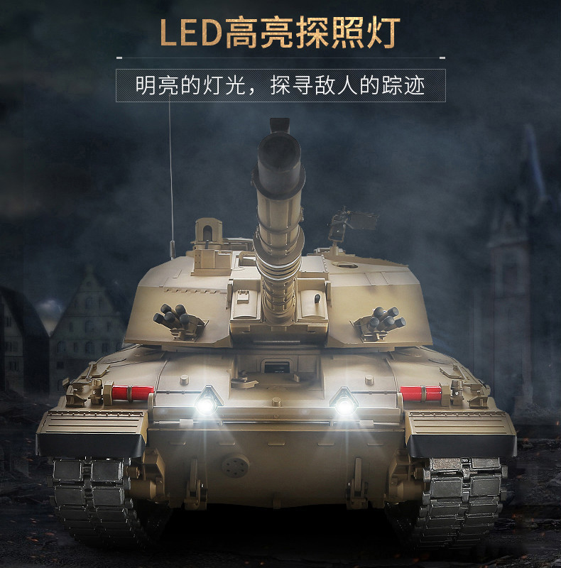 Henglong 1:16 large remote-controlled tank 2.4G metal simulation Challenger II2 model toy can smoke and fire Application Scenario