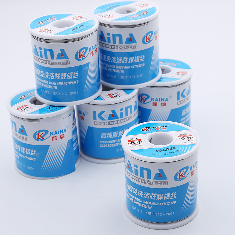 Kaina Tin, 900G High Purity No-Wash Active Solder Wire High Brightness C1 Tin Wire 0.8 Tin Wire