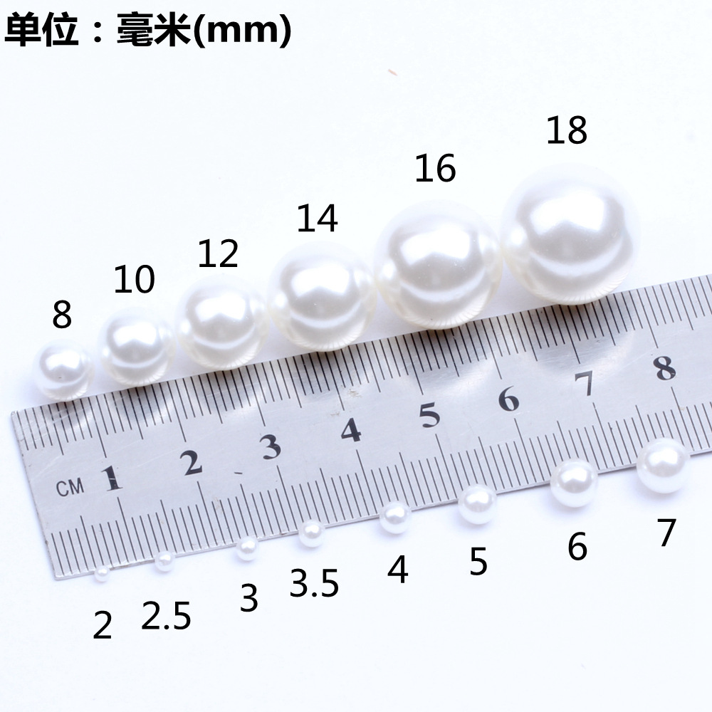 Small Pack 1.5-18Mm Simulated High Light Non-Porous Pearl Abs Loose Bead Accessories Decorated Round Wedding Pearl Diy Beads Application Scenario