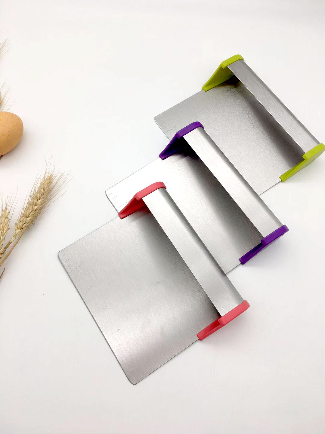 现货不锈钢面团切食物铲蛋糕烘焙铲  烘焙工具刮板带刻度切面刀