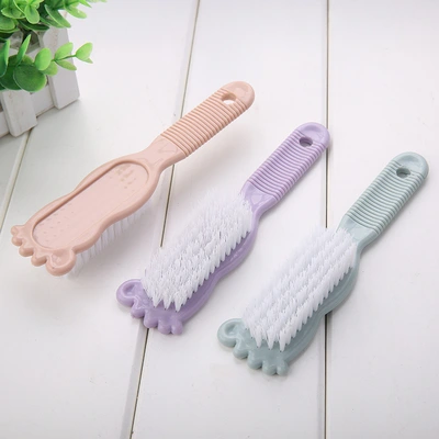 Delicate and small foot type long handle hard hair plastic shoe brush washing brush cleaning brush Washing brush washing shoes special brush 0436 thumbnail