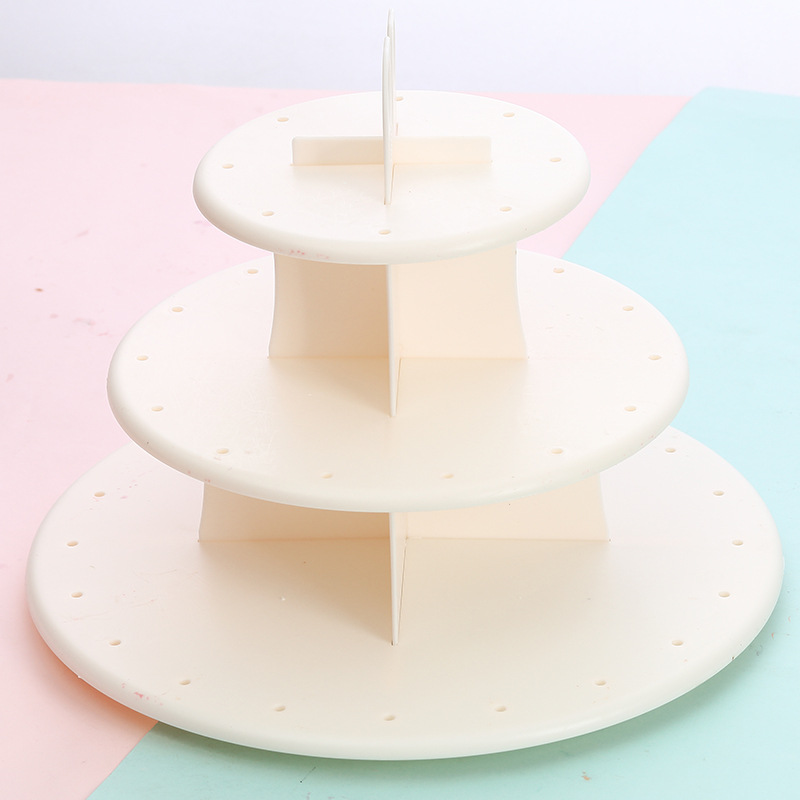 简洁塑料三层棒棒糖架蛋糕架小饰品装饰架各种收纳摆架棒棒糖架详情图2