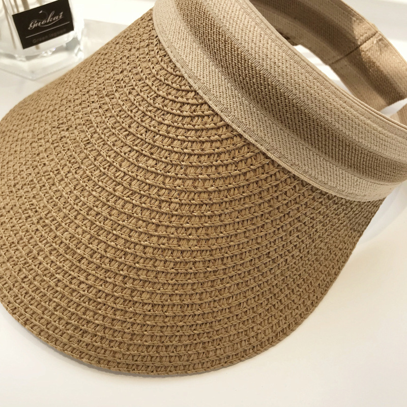Empty Straw Hat Cap Children Summer Travel Outdoor Sun Beach Leisure Sunblock Sunshade Hat Wholesale Item Picture