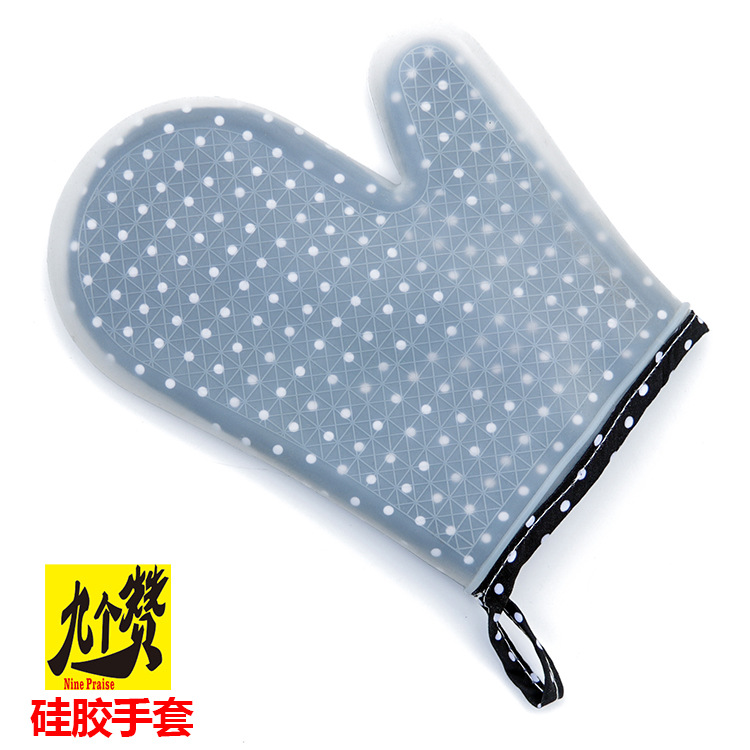 Silicone heat insulation gloves thickened microwave oven oven silicone heat resistant heat resistant heat insulation gloves oven baking silicone gloves