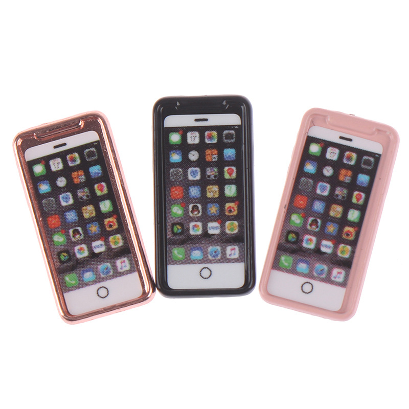 1:12 Doll House Decoration DIY Cabin decoration Mobile phone Model phone decoration Metal BJD phone phone accessories full figure