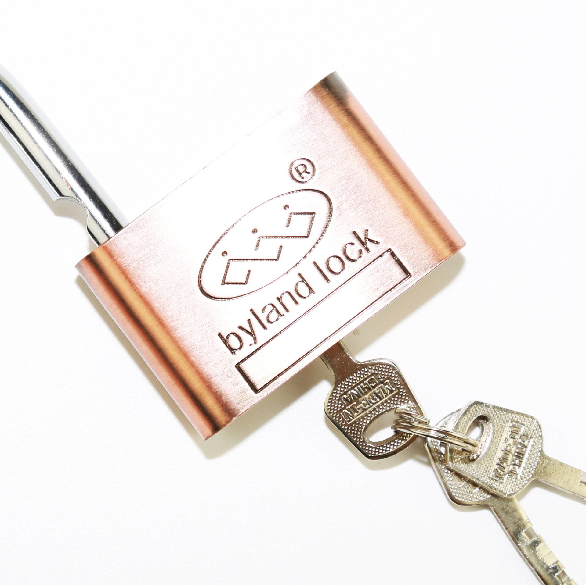 New Red Bronze Big Round Corner Padlock Imitation Stainless Steel Anti-Skid Waterproof Household Lock Industrial Safety Padlock Specification drawing