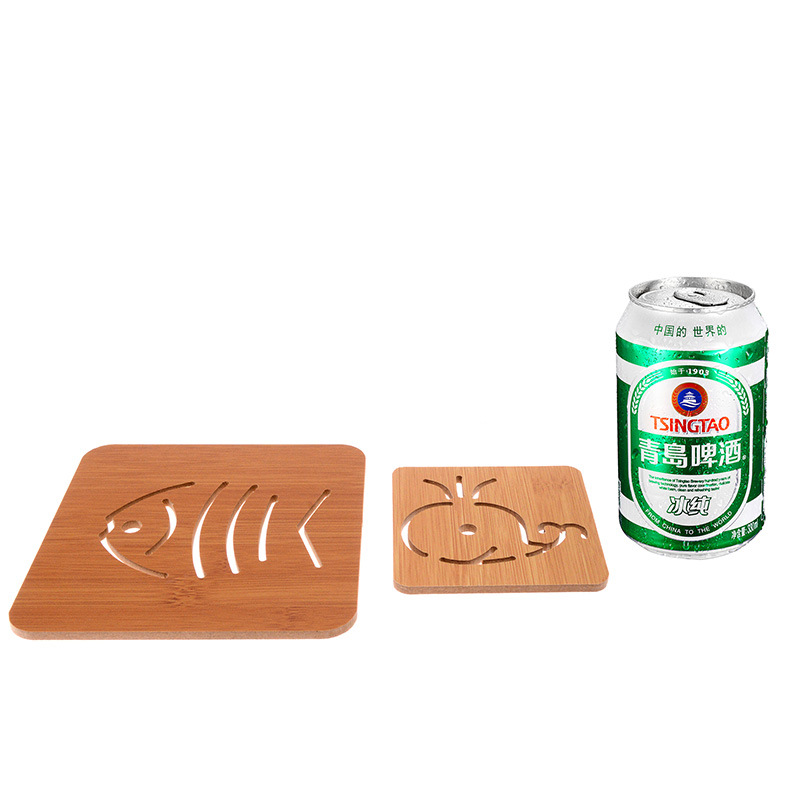 Wooden cartoon heat insulation pads, anti-slip table MATS, pot MATS, bowl MATS, large creative and cute teacup MATS, wholesale coasters Item Picture