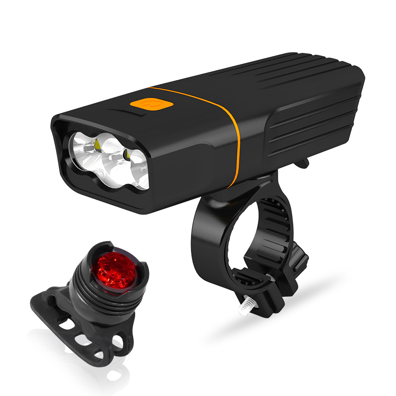 新款TK3自行车灯TK2山地车LED手电筒夜骑前灯USB充电强光 3T6 3L2详情图4