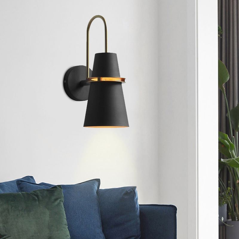 Nordic led indoor wall lamps, macarons, bedroom, living room, hotel corridor, creative wall lamps, bedside lamps, horn wall lamps Application Scenario