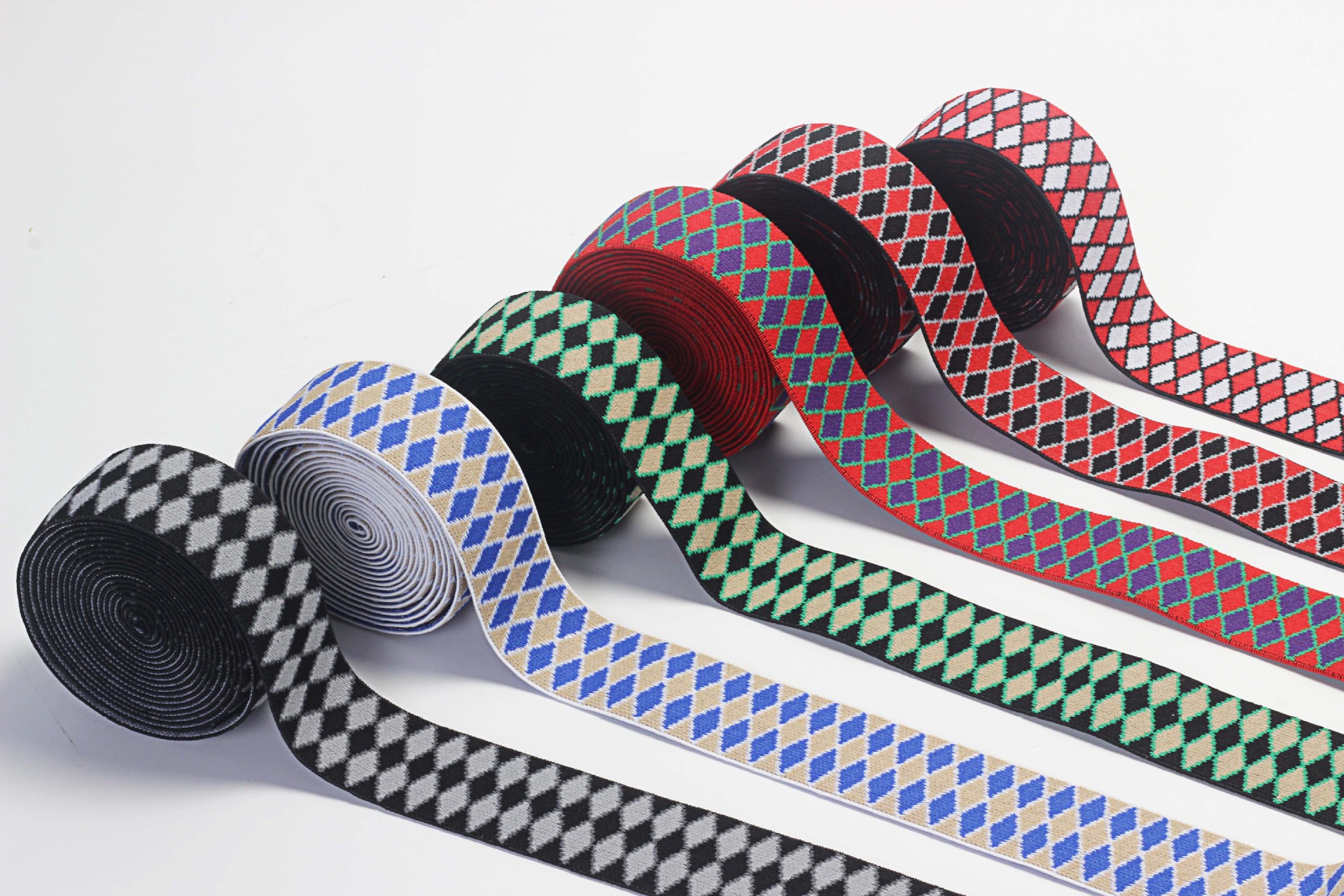 Can Be Multi-Color Geometric Pattern Acrylic Fiber Thickened Spandex Silk Jacquard Elastic Garment Accessories Manufacturers Direct Supply details Picture