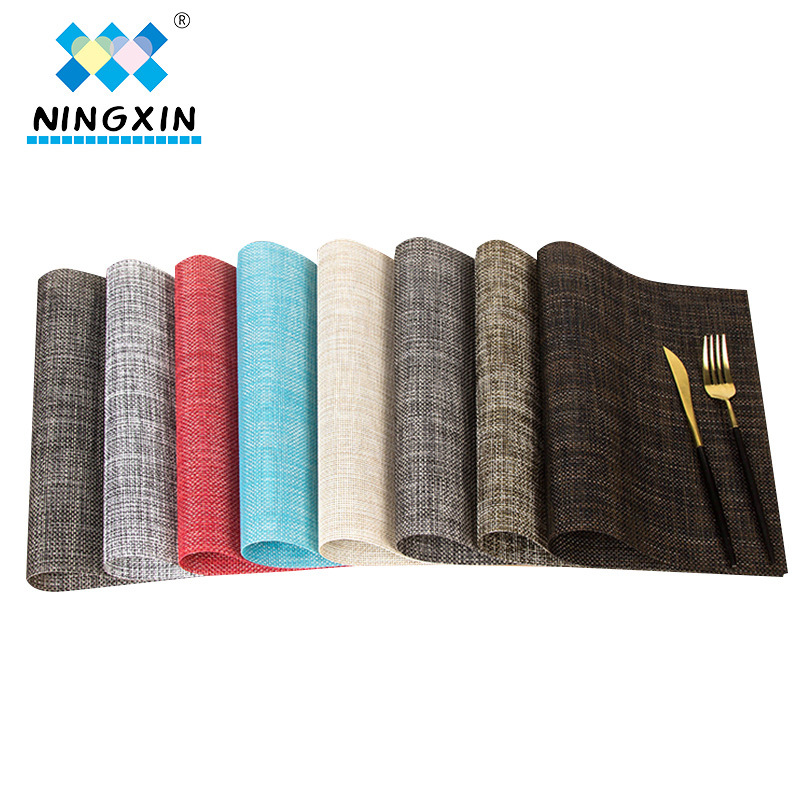 European-style pvc woven placemats, anti-slip Western placemats, heat-insulating table MATS, two-color Western placemats, cross-border wholesale