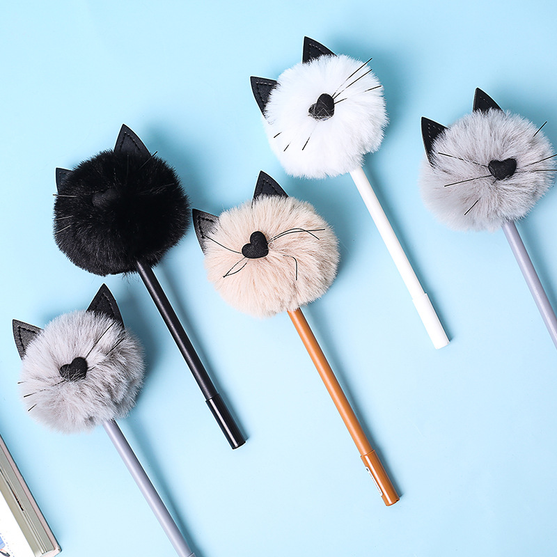 Zhongfan ZF2069 Plush cat Gel Pen, cute meow Meow shaped Pen, student stationery gel pen manufacturer wholesale Application Scenario