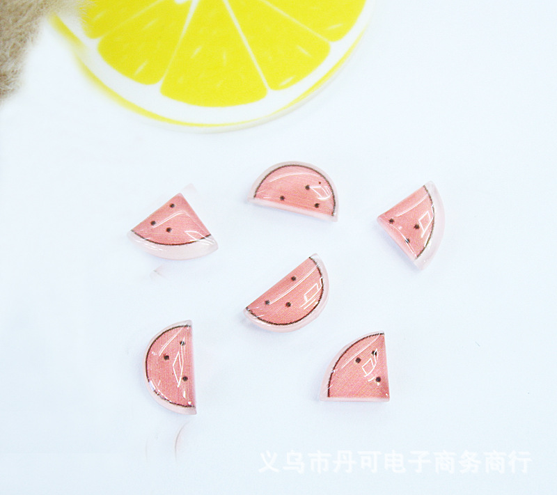 Watermelon Accessories Small Watermelon Accessories Diy Earrings Earrings Left And Right Asymmetrical Watermelon Piece Earrings details Picture