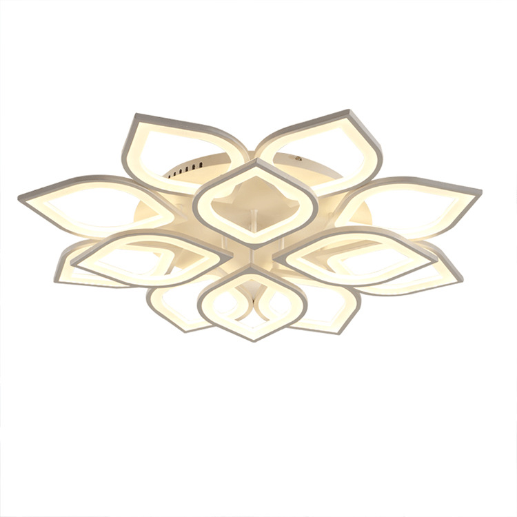 Nordic LED petal-shaped ceiling lamp, simple, modern, creative and individual art for the living room, grand flower-shaped lamp for the master bedroom Item Picture
