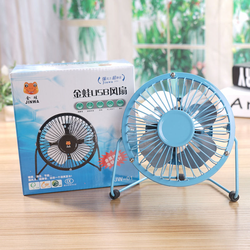 usb小电风扇 宿舍桌面便携式4寸铁艺细节图