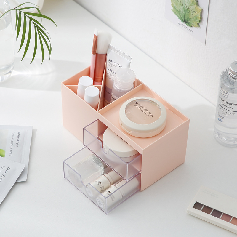 Storage Box Drawer Desktop Storage Box Makeup Plastic Division Box Jewelry Storage Box Simple Box details Picture