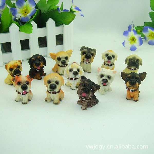 Resin craft ornaments for 12 dogs, small dog sets, gift scene ornaments, resin handicrafts wholesale