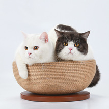 猫抓板宠物玩具猫抓碗麻绳猫窝猫睡碗猫磨爪一体猫咪玩具用品批发