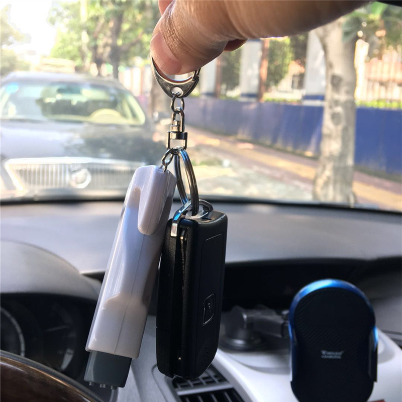 Car safety hammer broken window tool emergency escape one second broken window car multi-function hammer mini four-in-one tool Specification drawing