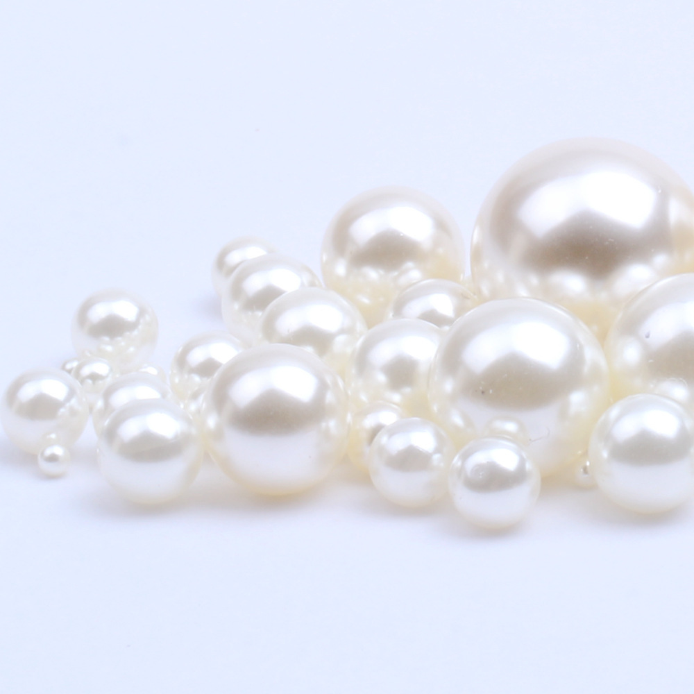 Small Pack 1.5-18Mm Simulated High Light Non-Porous Pearl Abs Loose Bead Accessories Decorated Round Wedding Pearl Diy Beads details Picture