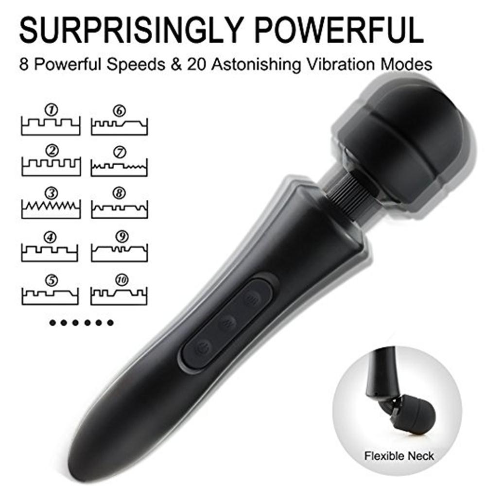 Classic powerful vibration large massage USB charging AV stick, masturbation vibration stick, female sex products full figure