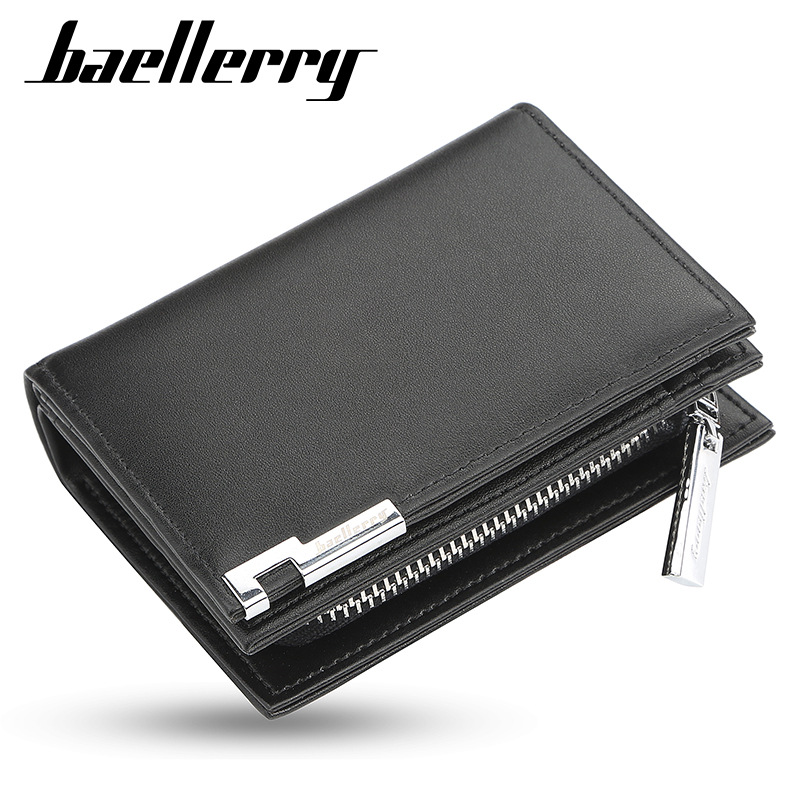 baellerry新款男士短款钱包时尚休闲风琴卡包大容量拉链钱夹批发详情图5