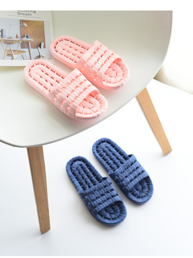 Factory direct sales and wholesale of bathroom bathing slippers for men, indoor anti-slip plastic, hotel and guesthouse cooling slippers for women in summer pic 4
