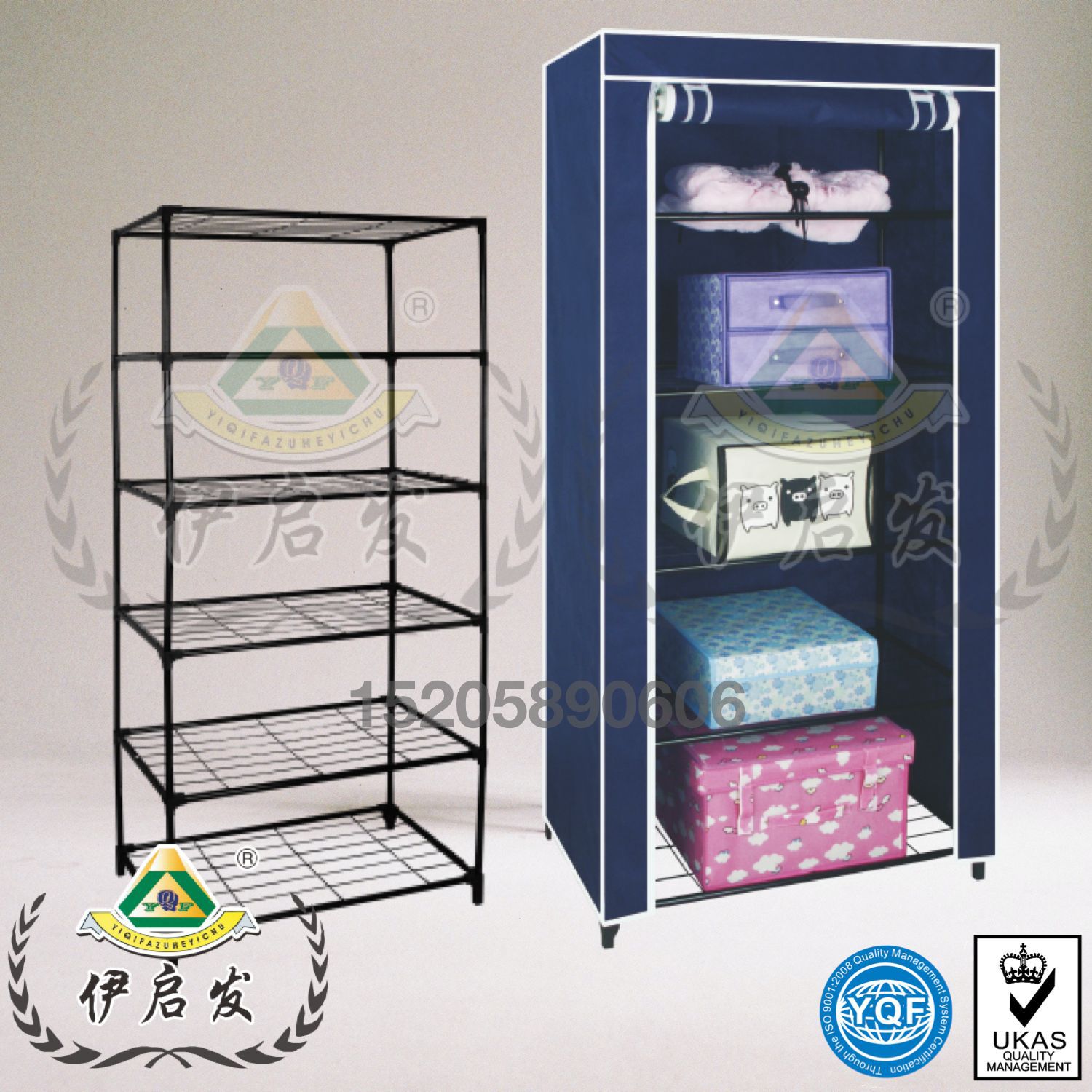 Simple wardrobe combination steel pipe cloth wardrobe thickened coarse non-woven wardrobe storage dustproof household wardrobe
