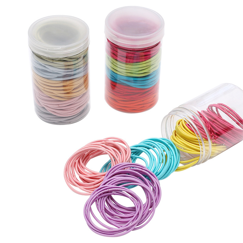 Hyuna's colorful canned leather band hair tie, a simple and trendy female Internet celebrity hair tie, high-elasticity hair band, and a fresh and cute hair accessory Item Picture
