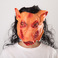 万圣节猪头面具动物头套舞会派对恶搞面具 乳胶恐怖鬼脸头套面具图