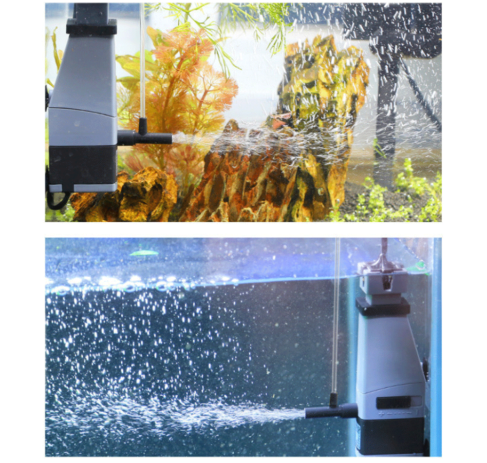Aquarium oil film processor JY-02 Oxygenated filter oil removal 3-in-1 aquarium filter pump Application Scenario