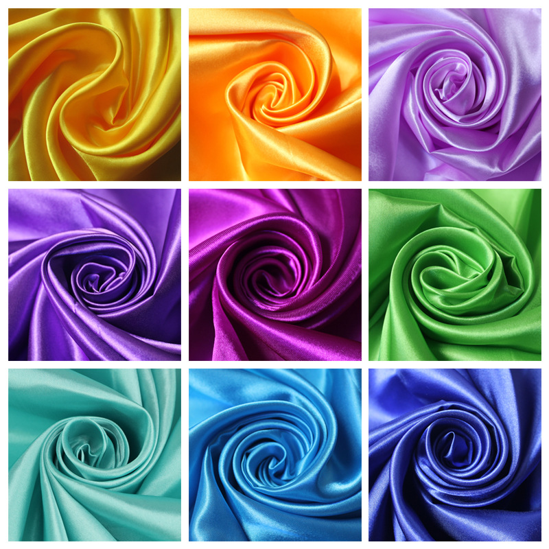 Decorative fabric, soft and hard silk-like satin fabric, glossy satin fabric, edge-wrapped fabric, glossy satin fabric, polyester in stock