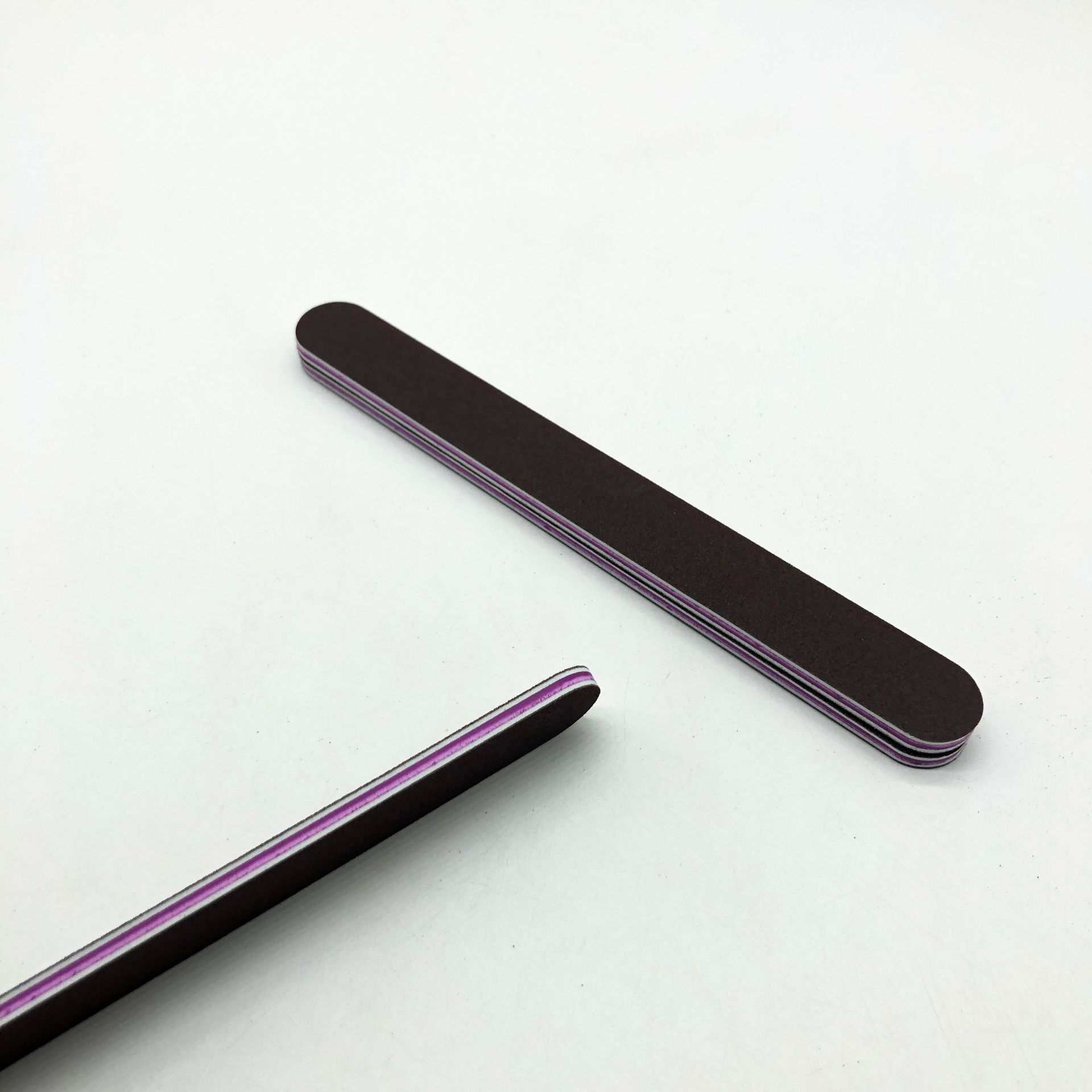 Factory direct sales of high-end Japanese Red Eagle purple sandpaper, double-sided water-washed long oval EVA rubber board nail files Specification image