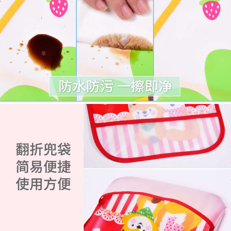 Customized new children's waterproof saliva pouches, EVA no-wash baby cartoon bibs, bibs and rice bags for foreign trade OEM Application Scenario