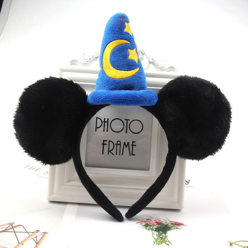 Children's Cartoon Rust Magic Hat Headband Mickey Star Moon Hat Headband Tour Selling Cute Christmas Hat Horn Headband Specification drawing