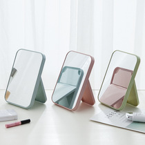 Manufacturer direct desktop cosmetic mirror Portable folding mirror Colored plastic square tall list mirror