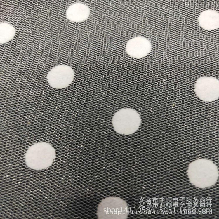 2CM, 2 cm large polka dot flocking, water-washable non-flocking mesh skirt headwear, decorative items, etc Application Scenario